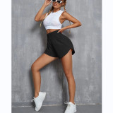Spring Summer Women's High Waist Elastic Loose Sports Casual Shorts