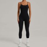 Women Cross Adjustable Straps Yoga Clothes Running Jumpsuit