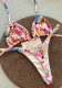 Women Lace-Up Halter Neck Triangle Cup Beach Sexy Swimwear