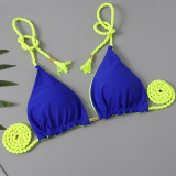 Women Bikini Two Pieces Solid Sexy Swimwear