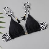 Women Bikini Two Pieces Solid Sexy Swimwear