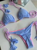 Women Bikini Two Pieces Solid Sexy Swimwear