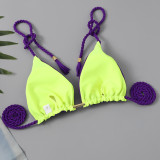 Women Bikini Two Pieces Solid Sexy Swimwear