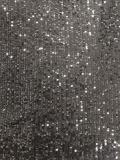 Women see-through mesh sequined sexy backless slash shoulder evening dress