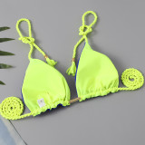 Women Bikini Two Pieces Solid Sexy Swimwear