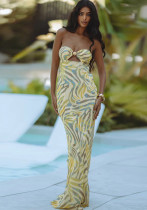 Women Off Shoulder Beach Holidays Strapless Dress