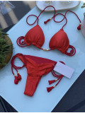 Women Bikini Two Pieces Solid Sexy Swimwear