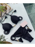 Women Bikini Two Pieces Solid Sexy Swimwear