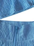 Women Summer Sleeveless Top Pleated Casual Pants Two-piece Set