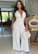Women Casual Solid Sleeveless Wide Leg Jumpsuits