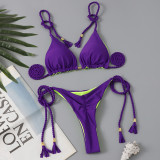 Women Bikini Two Pieces Solid Sexy Swimwear