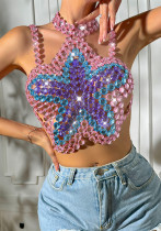 Women's Gem Multi-Color Low Back Top