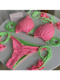 Women Bikini Two Pieces Solid Sexy Swimwear