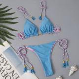Women Bikini Two Pieces Solid Sexy Swimwear