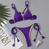 Women Bikini Two Pieces Solid Sexy Swimwear