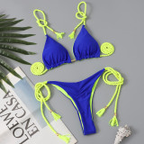 Women Bikini Two Pieces Solid Sexy Swimwear