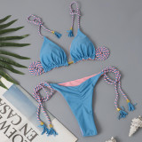 Women Bikini Two Pieces Solid Sexy Swimwear