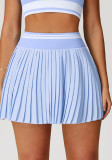 Women Summer Contrast Pleated Fitness Tennis Skirt