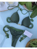 Women Bikini Two Pieces Solid Sexy Swimwear
