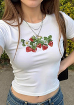 Women Summer Hip-Hop Rock Sexy Short Sleeve Crop T-shirt