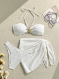 Women Sexy Solid Swimwear  Set