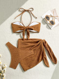 Women Sexy Solid Swimwear  Set
