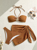 Women Sexy Solid Swimwear  Set