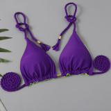 Women Bikini Two Pieces Solid Sexy Swimwear
