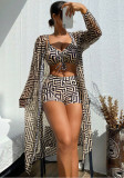Women Printed Blouse Swimwear  Set