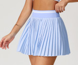 Women Summer Contrast Pleated Fitness Tennis Skirt