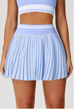Women Summer Contrast Pleated Fitness Tennis Skirt