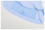 Women Summer Contrast Pleated Fitness Tennis Skirt