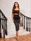 Women Summer Sexy Backless Lace-up Slit Bodycon Maxi Dress