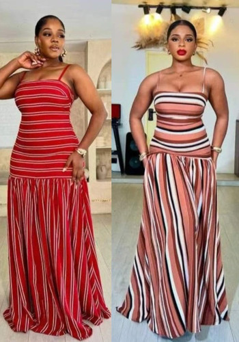 Chic Casual Sexy Low-Back Strap Maxi Dress for Women