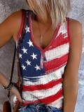 USA Style Summer Printed Vest