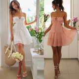 Summer Women's Strap Low-Back Mini Dress