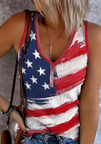 USA Style Summer Printed Vest