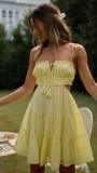 Summer Women's Strap Low-Back Mini Dress