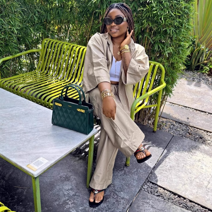 Fashion Women's Solid Color Casual Shirt & Tie Trousers African Two-Piece Summer Set