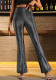 Career Elegant High-Waist Elastic Bell-Bottom Casual Pants for Women
