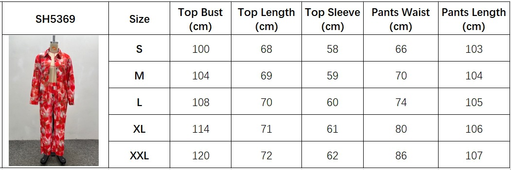 Long-Sleeved Gradient Print Shirt & Wide-Leg Pants African Women's Two-Piece Set