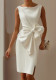 Women sleeveless bow decoration dress