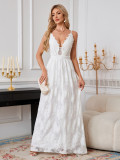 Women sexy lace suspender white wedding dress