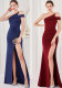 Spring Elegant One Shoulder Slit Cocktail Eevening Dress