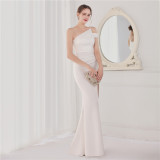 Spring Elegant One Shoulder Slit Cocktail Eevening Dress