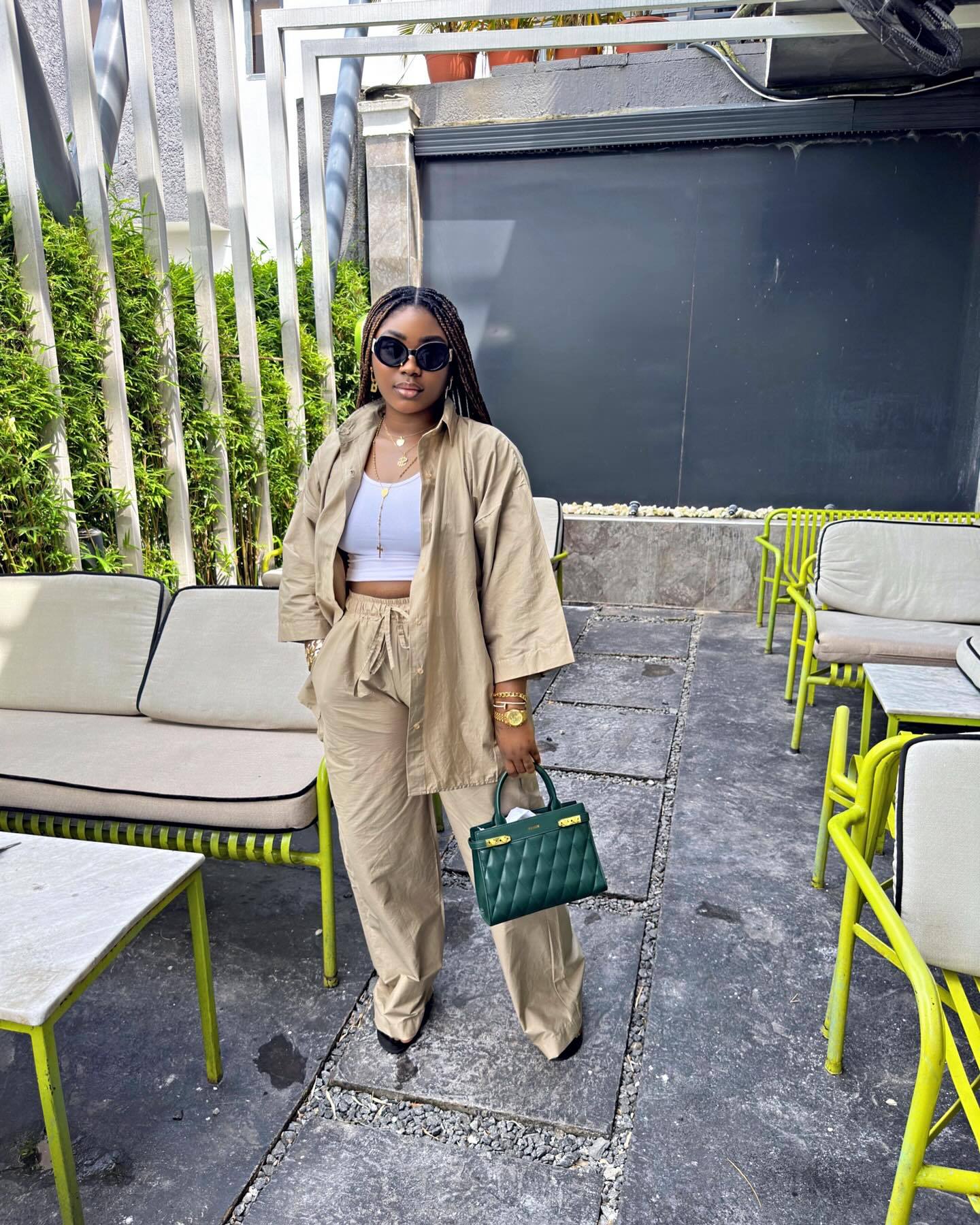 Fashion Women's Solid Color Casual Shirt & Tie Trousers African Two-Piece Summer Set