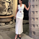 Women casual Knitting Patchwork skirt