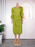Elegant Formal Party Pleated Dress