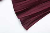 Women casual Knitting Patchwork skirt