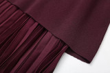 Women casual Knitting Patchwork skirt